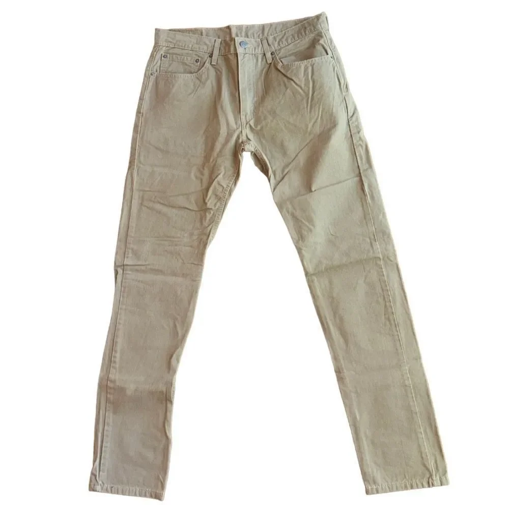Levi's Men's 512 Taper Fit Straight Leg Jeans in Tan Neautral Size 33x32